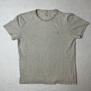Polo‎ Ralph Lauren Mens Beige T Shirt Crew Neck Short Sleeve Pony Logo Casual
